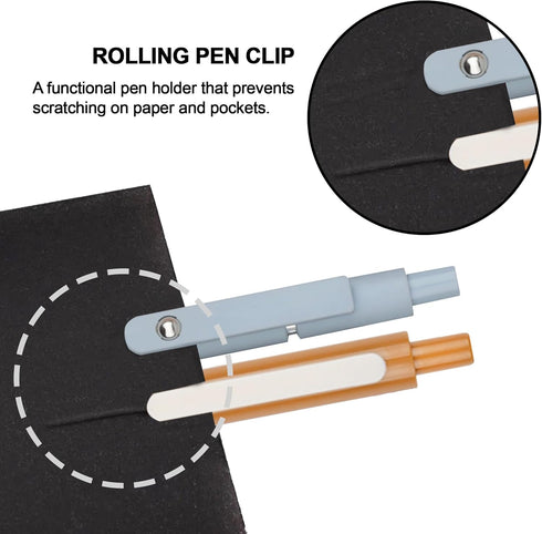VICO 5PCS Gel Pens, Fine Point 0.5mm, Quick Dry Black Ink, Smooth Writing Pens for Journaling, Note Taking, Office