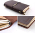 Robrasim Refillable Leather Journal - Antique Handmade Writing Diary, Medium Size 6.7" x 4", Coffee Travel Notebook