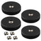 MUTUACTOR 4PCS Neodymium Rubber Coated Magnets,Non-Scratch Rubber Earth Magnets with M4 Female