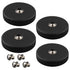 MUTUACTOR 4PCS Neodymium Rubber Coated Magnets,Non-Scratch Rubber Earth Magnets with M4 Female