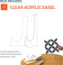 Clear Acrylic Easel - 6” Acrylic Display Stand for Picture Frames, Plaques, Ceramic Tiles, Plates, etc.