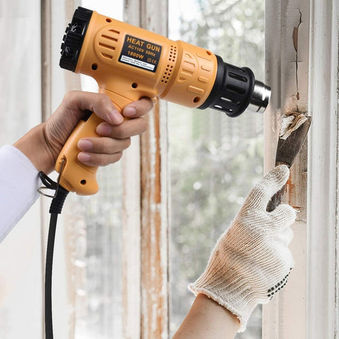 1800W 122-120250- 650Fast 4 Nozzles Paint(5.2FT) SEEKONE Heat Gun Heating Heavy Duty Hot Air Gun Kit Variable