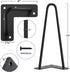 10 Inch 4PCS SMARTSTANDARD Heavy Duty Hairpin Furniture Legs, Metal Home DIY Projects for TV Stand, Sofa, Dresser