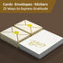 Amcubec 110pcs Set(25 Pack), 350GSM Gold Foil Thank You Cards with Envelopes, Bulk Heavy Duty Thank You Notes