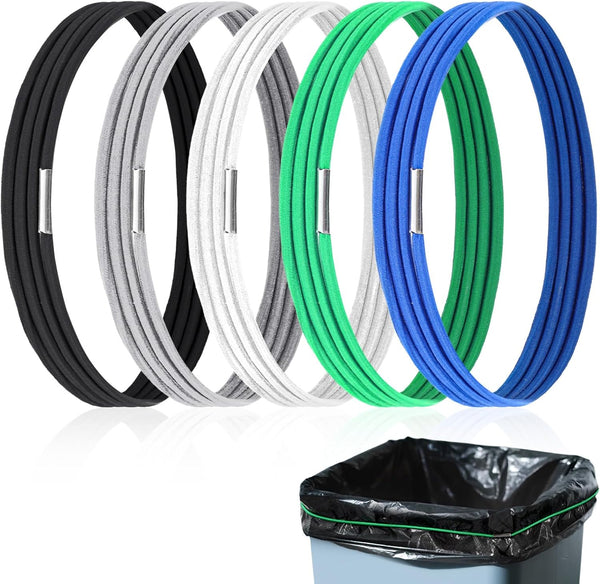 JIYIN 5 Pcs 96 Gallon Trash Can Rubber Bands, Heavy Duty Large Trash