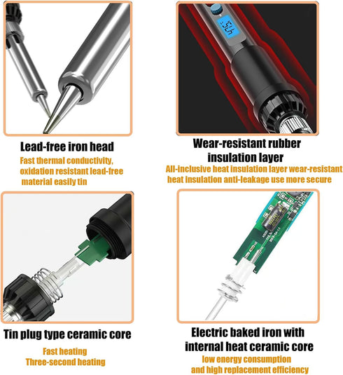 21PCS 3D Printing Accessories Smoothing Tool Kit, Modify Finishing Tool Soldering Welding Iron Kit, Heat Insert Brass