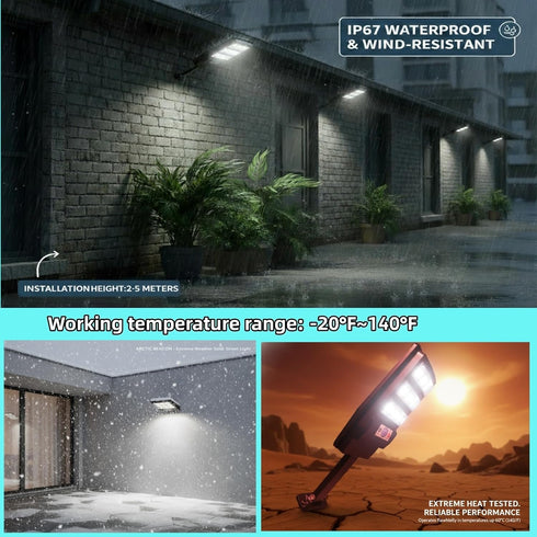 VISLLOGEYA 1 Pack, 81 6500K IP65 (1 Pack) Solar Outdoor Light LED Dusk to Dawn Solar Powered Street Light Waterproof