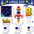 Outer Space Bulletin Board Classroom Decorations Set Galaxy Planet Spacecraft Astronaut Paper Cutouts for Posting Photo Blast Into a Learning Adventure Cutout for Chalkboard Wall Decor Supplies by gisgfim