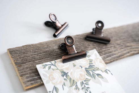 BARNWOODUSA Rustic Bronze Metal Hinge Clips, Pack of 6 - Antique Finish for Home Decor