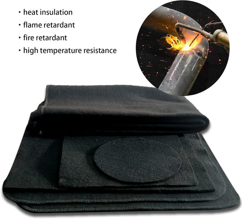 11.81"x11.81" Flame Retardant Mat, Anti Fire Pad, Welding Fireproof Blanket for BBQ and Camping