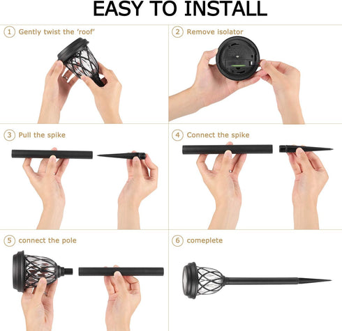 10-Pack Solar-Powered Outdoor Garden Pathway Lights
