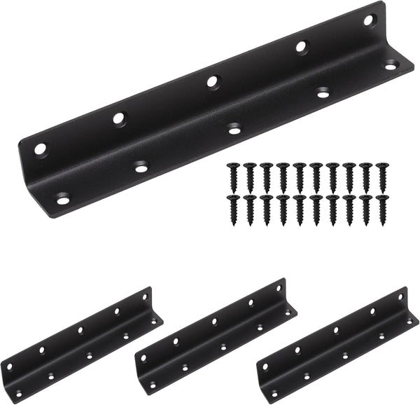 L Bracket, Heavy Duty Corner Brace, 4 Pack 8" Metal Shelf Bracket