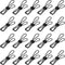 MECCANIXITY 100 Pieces Metal Wire Hollow Out Clips, 32mm Cute Mini Binder Paper Clips for Office Supplies, Black