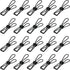 MECCANIXITY 100 Pieces Metal Wire Hollow Out Clips, 32mm Cute Mini Binder Paper Clips for Office Supplies, Black