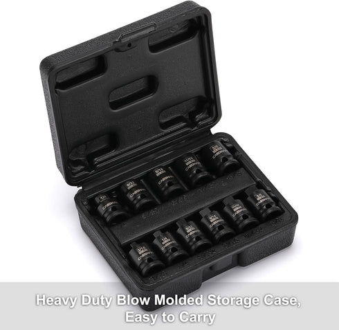 3/8-inch Set, Drive,11 Set CASOMAN Drive Pipe Plug Socekt SAE, CR-MO, Tapered Male Square Drive, Chamfered Female