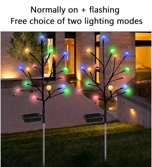 Generic 1 2 Pcs LED Solar Garden Lights Solar Lights Outdoor with Lighting Modes Solar Outdoor Lights Smart Power