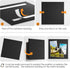 MaxGear Large Cork Board for Wall 47" x 35" Black Bulletin Board with 12 Pack Felt Wall Tiles
