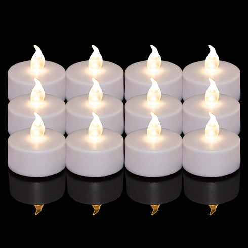 Battery Operated LED Tea Lights:150 Pack Flameless LED Bright Flickering Candles Long