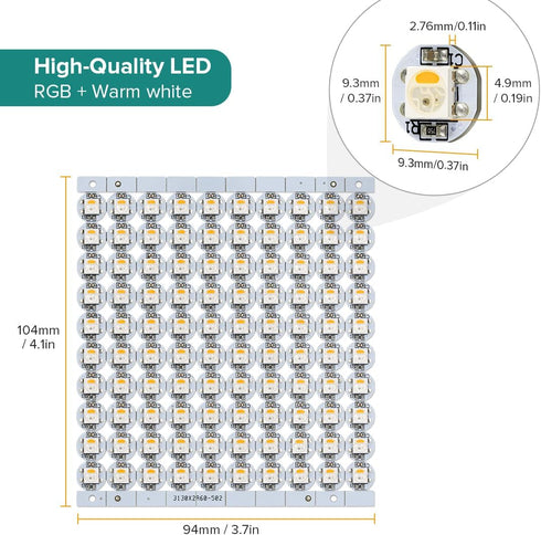 SK6812(WS2812B) 100PCS 5050SMD DC5V BTF-LIGHTING RGBW LED Chips RGB+Warm White Individually Addressable Module Pixels