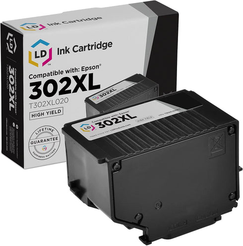 LD Products Remanufactured Ink Cartridge Replacement for Epson 302XL T302XL020, High Yield (Black), Compatible with