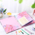 Teacher Binder 3 Ring Binder with Clipboard, 1 Inch Marble, 5 Tab Dividers, 2 Pockets, Label Stickers, Pink Gifts for