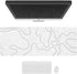 Ovenbird Large Gaming Mouse Pad with Stitched Edges, Minimalist Topographic Map Desk Mat, Extended XL Mousepad with Anti-Slip Base, Cool Desk Pad for Keyboard and Mouse, 31.5 x 11.8 in, White