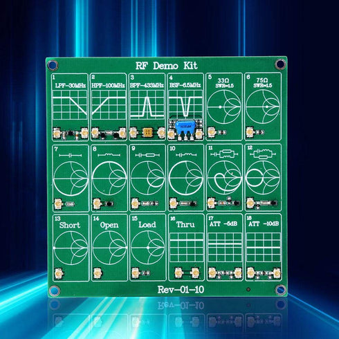 Garosa Frequency Test Board Demo Kit, VNA Test Module Vector Network Analyzer Breadboard Test Protoboard Filter Module