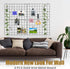 Metal Grid Wall Panel, 17.3"×11.8" Wire Photo Display Organizer, 4-Pack Memo Board with Clips and Hooks
