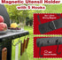 Magnetic Grill Hooks, Heavy Duty Magnetic Utensil Rack with 5 Hooks, Strong Magnetic BBQ Tool Rack, Grill Accessories for Traeger Blackstone Pit Boss Camp Chef Z Grills Smoker by SKNOOY