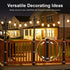 2 Pack Set Heavy-Duty String Light Poles for Outside with Fork, Adjustable Lighting Hanging Post Accessories for Patio