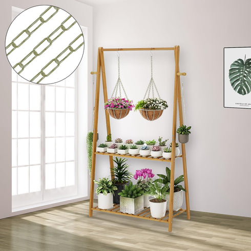 Omytie 12 Ft Heavy Duty Hanging Chain Kit with Connection Locks & Swag Ceiling Hooks for Lighting Fixture, Chandelier