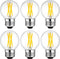 Achbeah Non-Dimmable 60W g16.5 Edison Bulb - E26 2700K 6W Equal 60 Watt