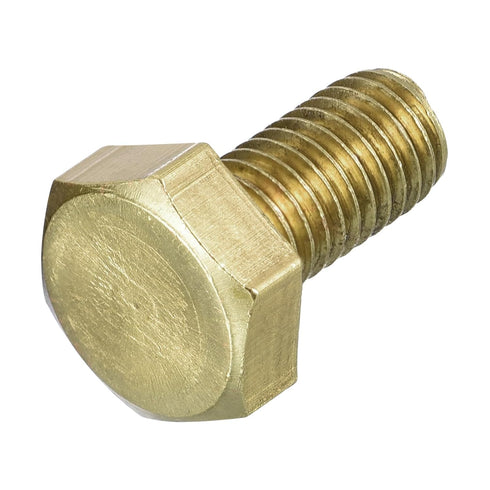 Hex Head Screw Bolt 1Pcs (M10-1.5x20mm), Brass Fully Threaded Solid Hex Bolts for Machinery Repair