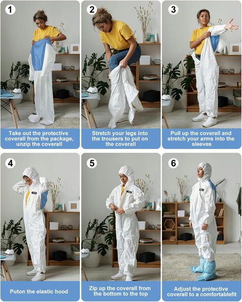 Cool Breathable Hazmat Suit - Enhanced Filtration with Microporous Back Design