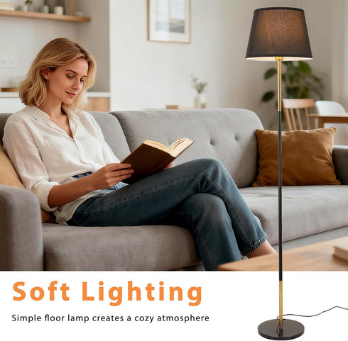 Feijidengshi 3 Dimmable Bulb,60" Modern Floor Lamp for Living Room,Stylish Floor Lamp with Color Temperature LED Small