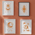 12X8 inches Wall Stencils for Painting - Reusable Star Moon Tile Stencil for Concrete Floor, Patio & Furniture