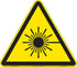 Laser Aperture (FIS6551-)|Plastic 11.20" x 10.00" with Corner Mounting Holes|Triangle ISO Symbol|Sign