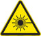 Laser Aperture (FIS6551-)|Plastic 18.10" x 16.00" with Corner Mounting Holes|Triangle ISO Symbol|Sign