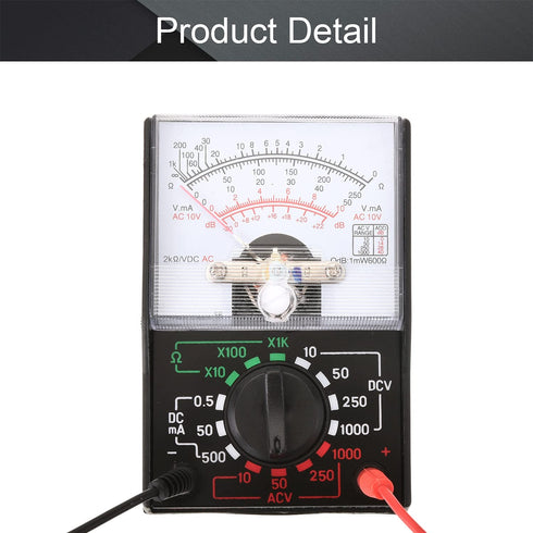 Fielect MF110A Digital Multimeter with DC AC Voltmeter, Ohm Volt Amp Tester, Diode Voltage Tester Meter with Test Probe