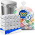 Plexon 12-16 Gallon Clear Trash Bags, 24" x 31" High-Density Garbage Can Liners,