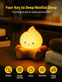MASHI Table Decorations,Campfire Night Light,USB Rechargeable Flame Lamp with White Noise,Silicone Cute & Funny Night