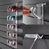 MOOCA Acrylic 5 Tier Slatwall & Wall-mounted Sunglasses Holder Organizer for Eyeglasses and Optical Glasses