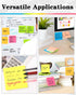 Sticky Notes 3x3 Inches, Self-Stick 48 Pads Bulk, 100 Sheets/Pad, 6 Bright Colors for Home, School, Office Use