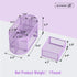 SUPEASY Mesh Desk Organizer with Drawers, 9 Compartments for Office Supplies, 8.6 x 4.3 x 4.1 Inch, Purple
