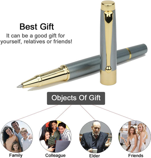 Ballpoint Pen Black Refill, Luxury 0.5mm, Best Gift Set for Men & Women, Professional Executive Office