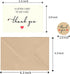 ZNYSMART Pack 25 350GSM Thank You Cards with Envelopes - Blank Thankyou Note with Stickers, Perfect Express Gratitude