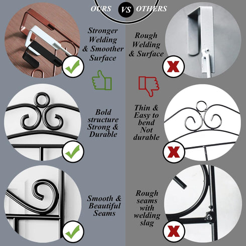 Over The Door Hook, 2 Pieces Towel Rack & Coat Rack Hanger with 7 Hooks (Black)