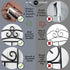 Over The Door Hook, 2 Pieces Towel Rack & Coat Rack Hanger with 7 Hooks (Black)