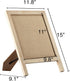 SOFE Small Bulletin Board for Desk, 12"×15" Linen Pin Board with Stand, Tabletop Memo Display Board for Home Office