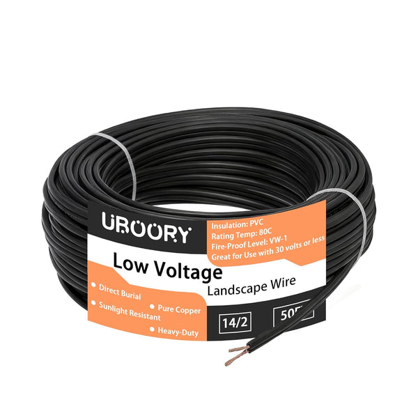 14/2 Low Voltage Landscape Wire, 14 Gauge 2 Conductor 50 Feet, Outdoor